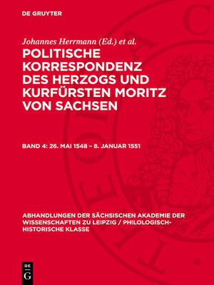 cover image of 26. Mai 1548 – 8. Januar 1551